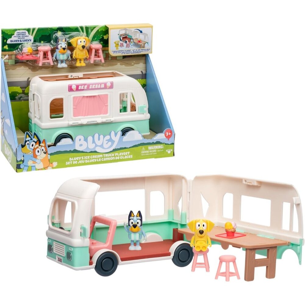 Bluey's Ice Cream Truck Transforming Playset